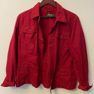 Eddie Bauer cotton jacket red sz xl